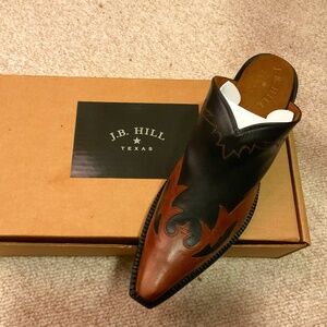J.B.Hill  Mule Black baby calfskin boots New in box